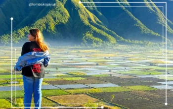 Wisatawan menikmati pemandangan Desa Sembalun dalam paket tour harian Lombok